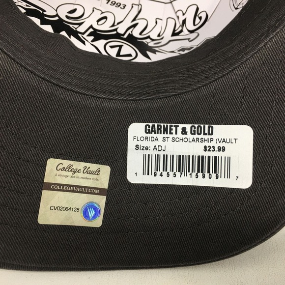 Zhats Zephyr Florida St. Scholarship Vault Hat, Unisex Size Adjustable - Grey/Mu - Picture 7 of 10